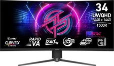 MSI MPG 346CQRF X24 34-inch 3440 x 1440 UWQHD Gaming Monitor, 240Hz, Adaptive