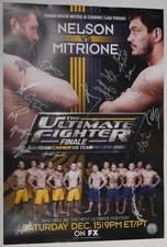 Roy Nelson Matt Mitrione Signed by Card Ultimate Fighter 16 Finale Poster SBC 61