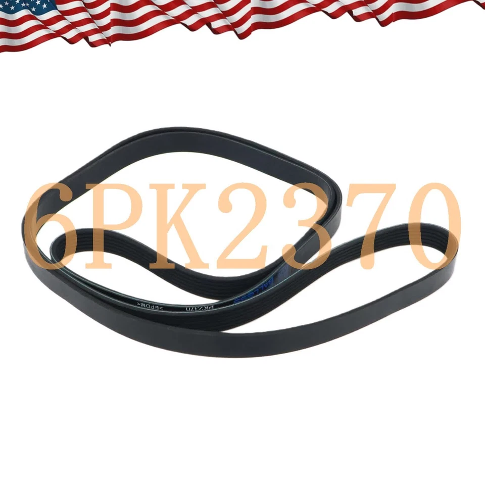 EPDM Serpentine Belt 6PK2370 for Cadillac Escalade Chevy Silverado GMC Sierra Foto 2 de 4