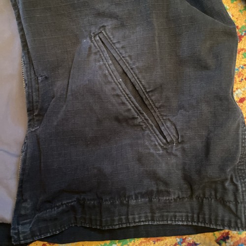 Carhartt Giacca Uomo Regular Medium Worn Sbiadita Classica RN 14806 Strappato - Foto 9 di 12