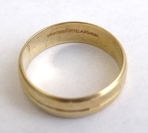 Vintage 14K Yellow Gold Ring Size Around 8 / Weight 3.74 g / FedEx FS / BE1p - Picture 1 of 18