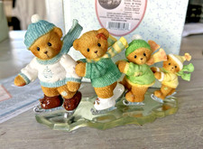 Cherished Teddies Louis Florice Annie Vicky Let Winter Fun Begin NIB NEW