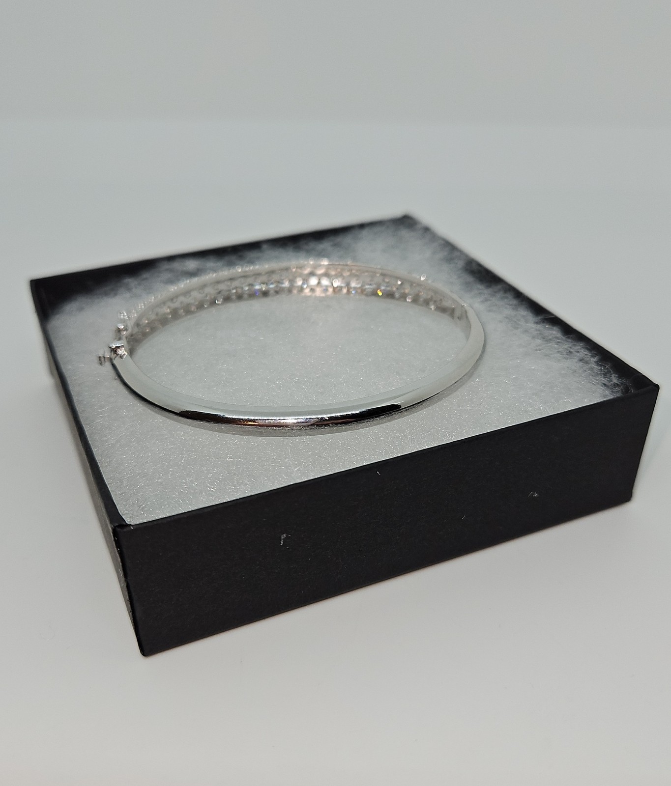 Sterling Silver Pave Setting Bangle bracelet - image 6