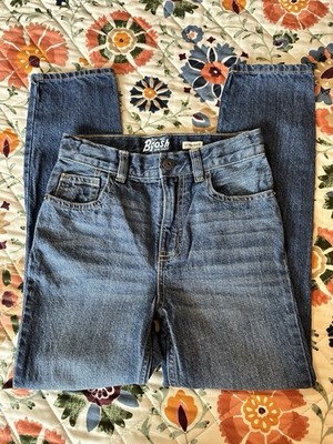 OshKosh B'gosh Boys Blue Straight Denim Jeans 8S Cotton Button Pockets
