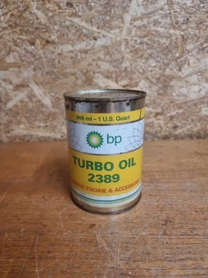Vintage Bp Turbo Oil 2389 Blechdose Flugzeug Turbine Motor