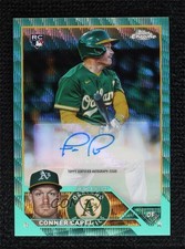2023 Topps Chrome Update Aqua Wave Refractor /199 Conner Capel #AC-CC Auto 0o3x