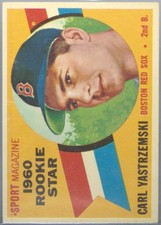1960 Topps #148 Carl Yastrzemski Rookie Star Red Sox RC Baseball Card  10 . rookie card picture