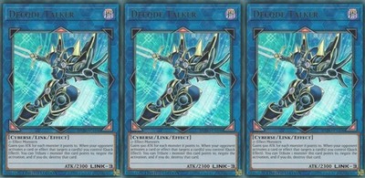 3x Decode Talker | DUPO-EN106 | UR  | 1st Ed | NM | YuGiOh
