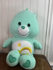 12" Wish Bear Care Bear 2005 Green Plush Shooting Star Vintage