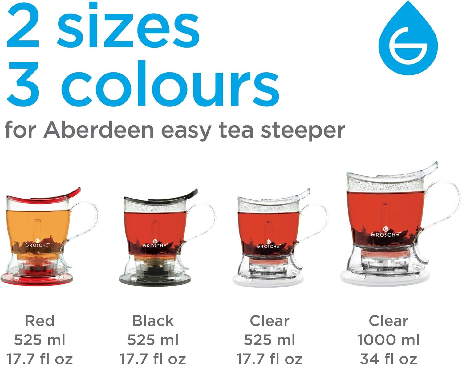 Aberdeen Tea Infuser Teapot & Smart Tea Maker - Bpa-Free, Drip-Free Design | Coa