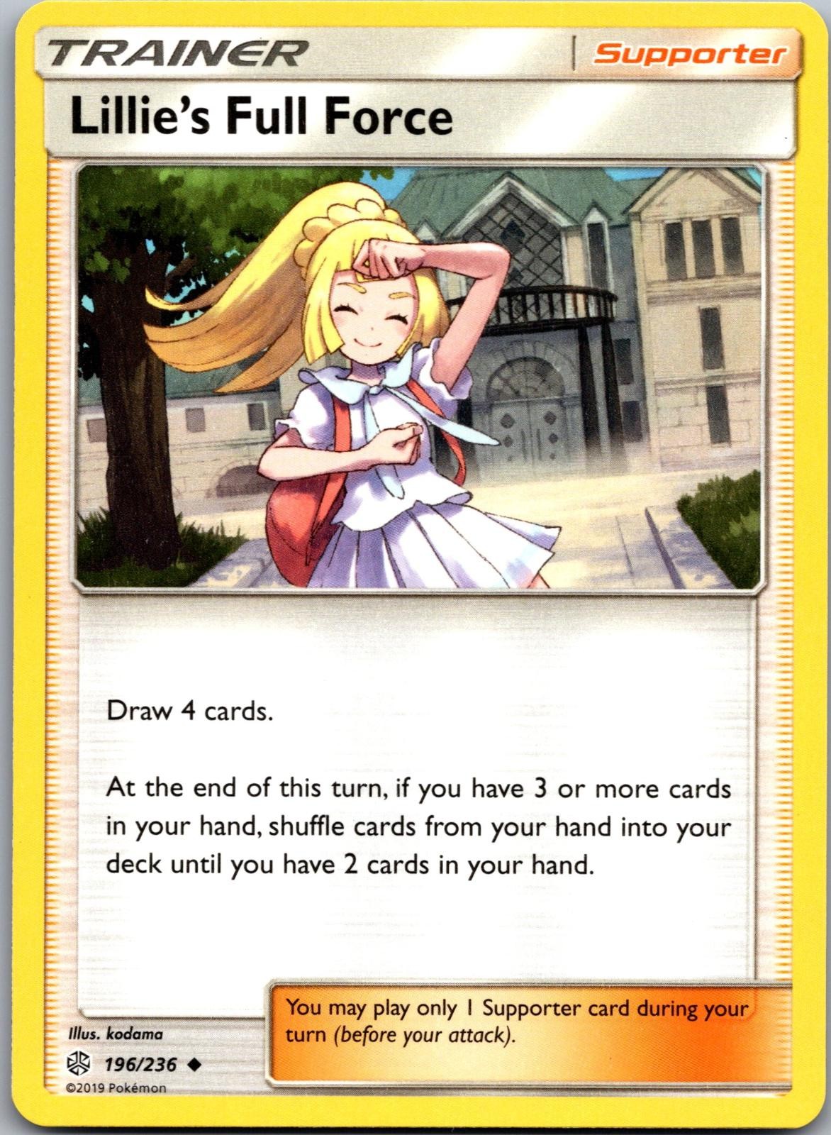 Lillie's Full Force 196/236 Uncommon Cosmic Eclipse Pokemon Near Mint