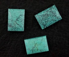 ONE 14mm x 10mm 14x10 Rectangle Natural Turquoise Cabochon Gem Stone Gemstone