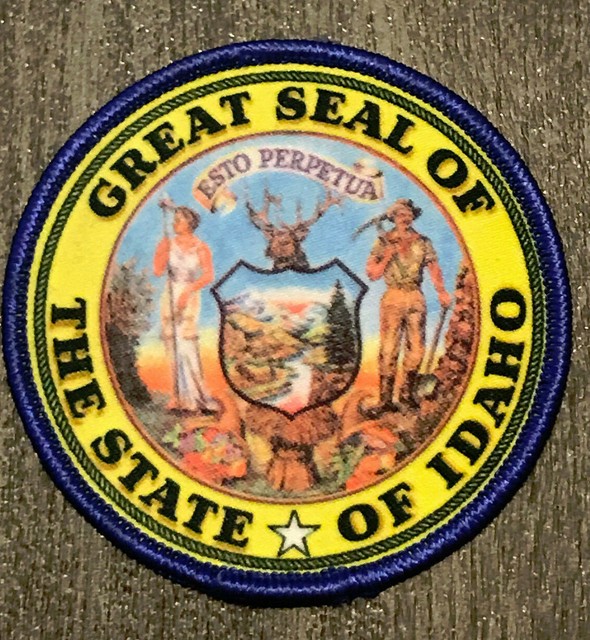 Great Seal Of The State Of Idaho Blue And Yellow Patch eBay