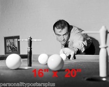 Sean Connery James Bond Playing Pool Billiards Poster 16" x 20" Photo