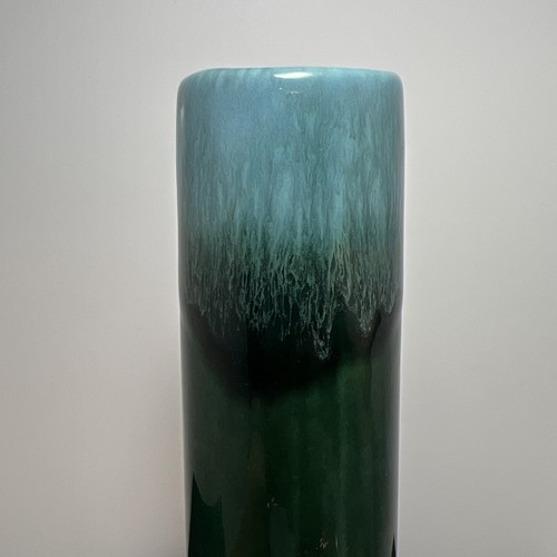 Vintage Hull Blue Green Drip Glaze Footed Bud Vase 6 1/2" Tall Free Shipping - Picture 10 of 14