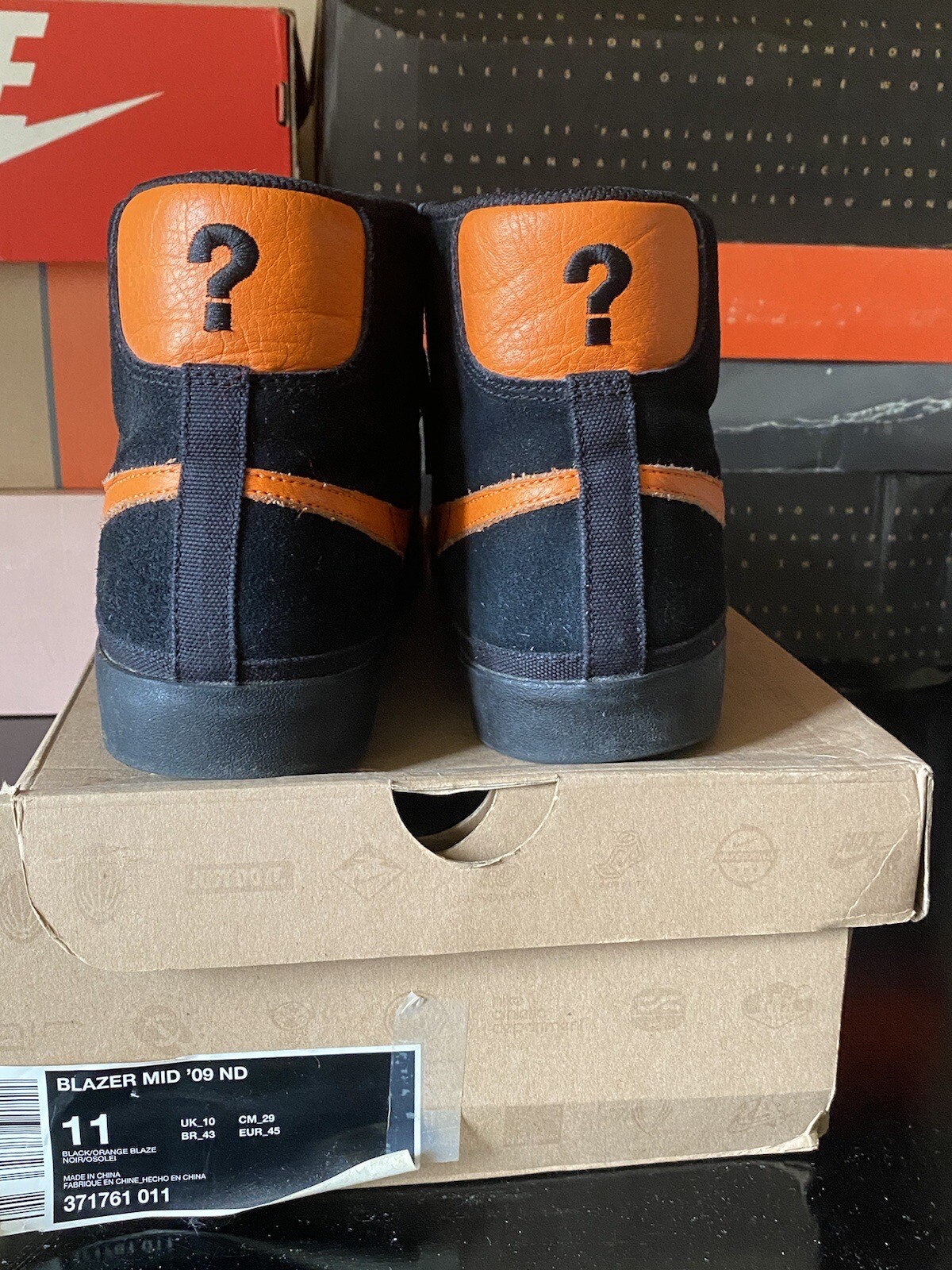 OFF WHITE X NIKE 2010 Nike X SIZE? Blazer Mid ‘09 ND Black Orange 371761 011 supreme Sb off white