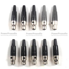 10pcs 4 pins Female plug Mini XLR Microphone Connector MIC Audio Adapter