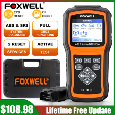 Foxwell NT630 Plus OBD2 Scanner ABS SAS Airbag Engine Code Reader Diagnostic USA