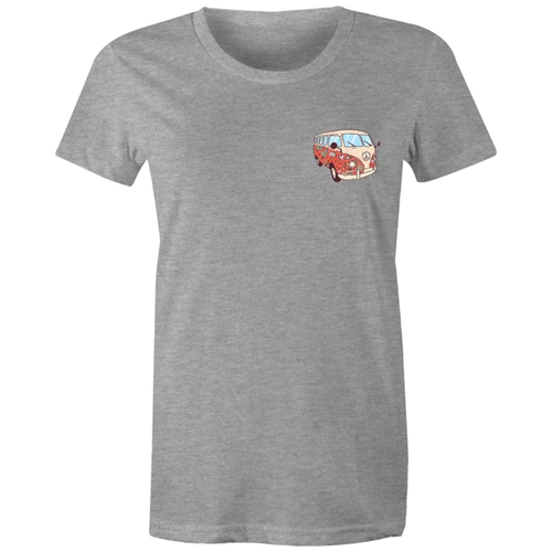 Women's Hippie Kombi Pocket T-shirt - Hippie Festival Casual Cotton Top / Tee - Picture 34 of 105