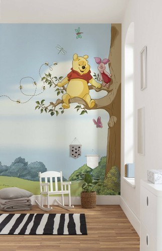 Winnie L'Ourson Papier Peint Mural Disney Crèche Bébé Chambre Grand Décor Bleu - Bild 1 von 6