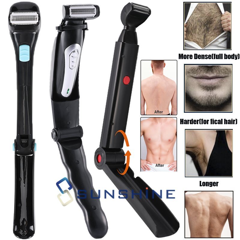 Electric/Manual Back Shaver Men Foldable Handle Body Hair Removal Razor Trimmer Electric/Manual Back Shaver Men Foldable Handle Body Hair Removal Razor Trimmer