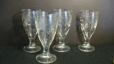 Pottery Barn Orchard 7" Water Goblets, Iced Tea or Wine Glasses - 4