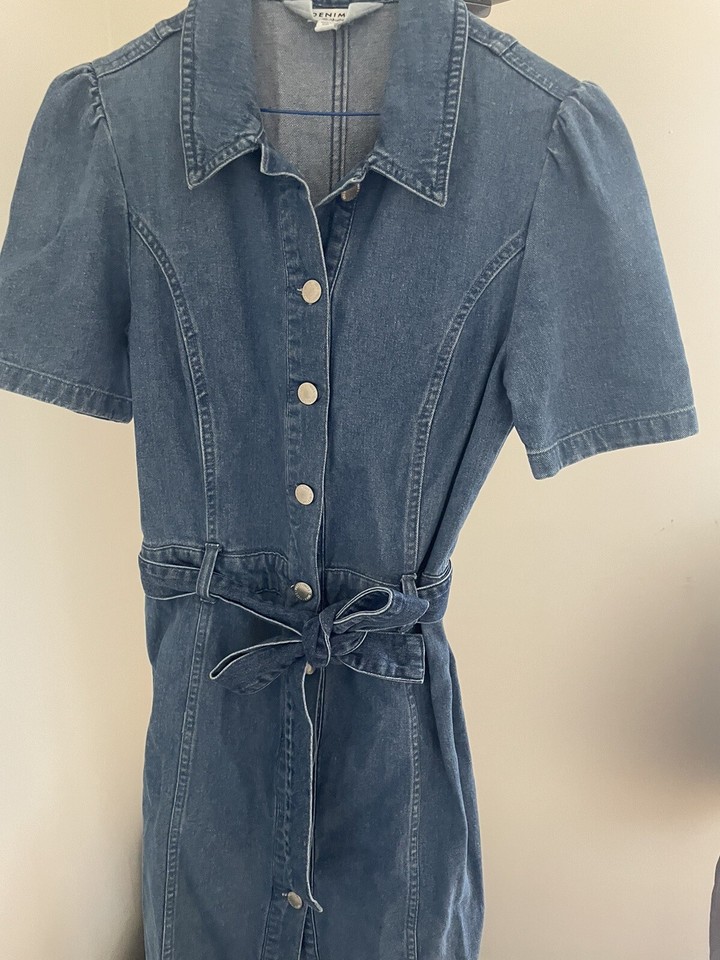 Denim dress With Belt Size 10