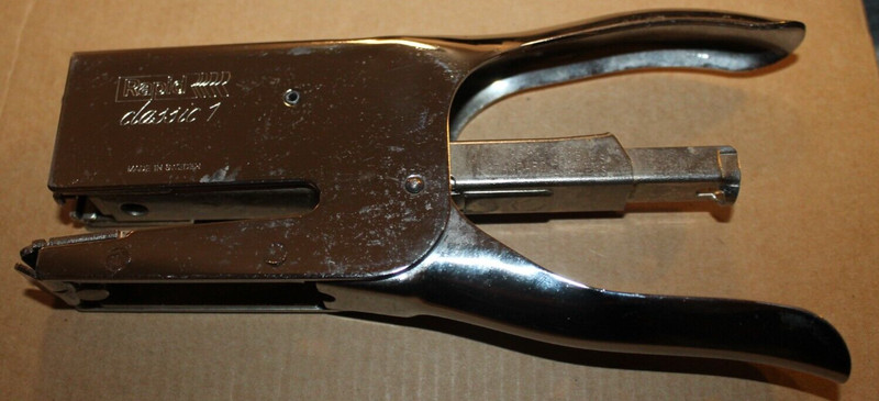 Vintage Rapid Classic 1 Plier Stapler, Isaberg Rapid AB, Sweden, 6.75" Long AB
