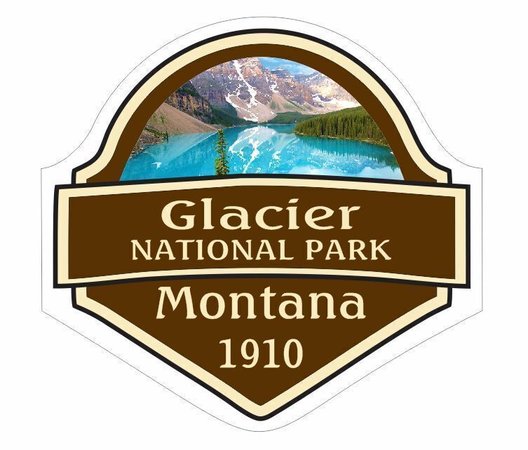 Glacier National Park Vinyl Sticker Waterproof Decal for Laptops Cars