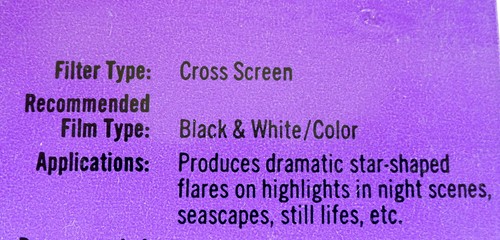 62mm Vivitar Cross Screen Filter - 4 Point Starlight - NEW - Picture 3 of 4