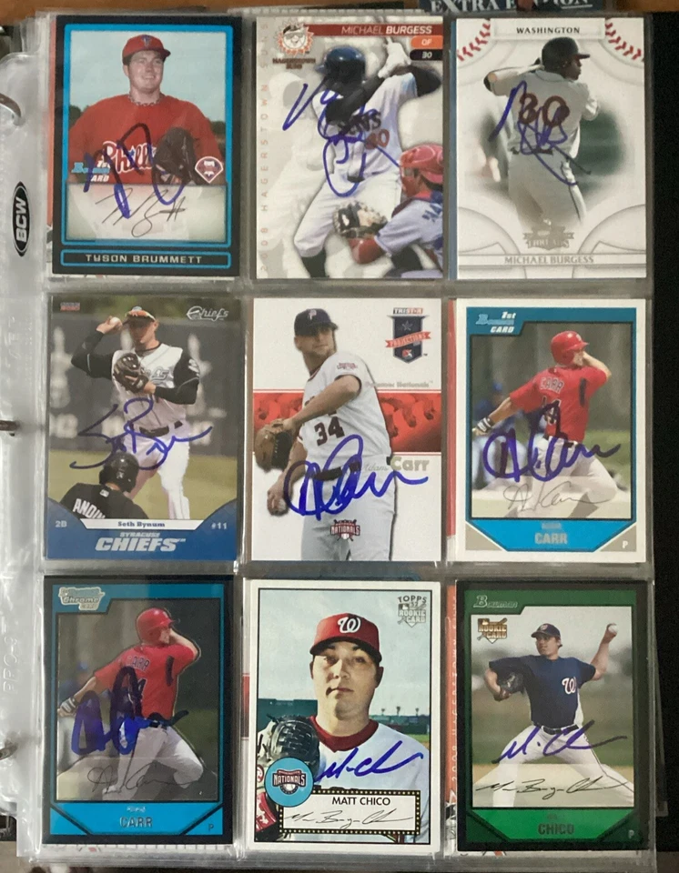WASHINGTON NATIONALS BASEBALL SIGNED AUTOGRAPHED CARDS - Image 2 of 4