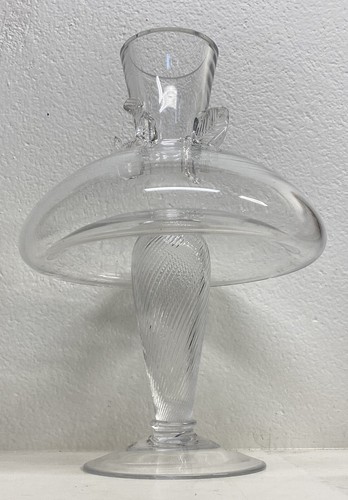 ALZATA CENTROTAVOLA DESIGN VETRO COPPA DRIADE KOSMO ANNI 80 ART GLASS VINTAGE - Foto 2 di 12