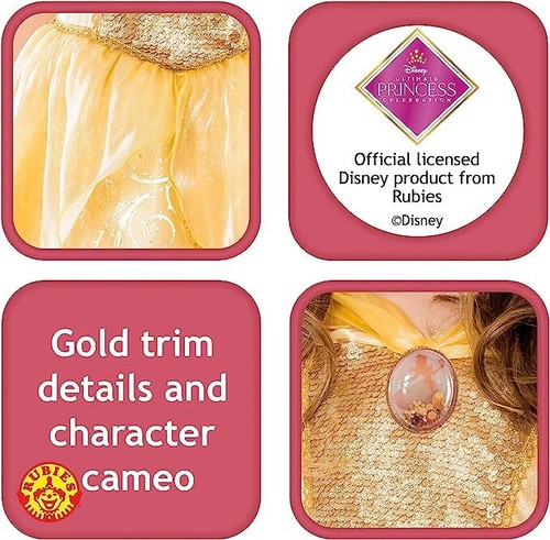 Disney Princess Ultimate Belle Children's Costume - 7/8 Years Princess Costume - Picture 4 of 20