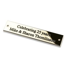 100mm x 20mm Solid Brass Plaque/Name plate. Deep Engraving in Solid Brass