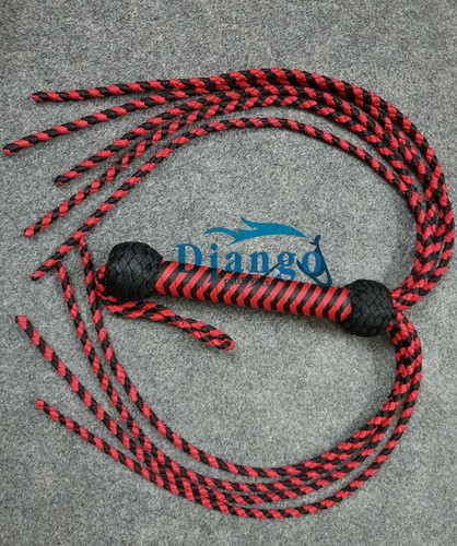 Cat O Nine Tails Paracord Nylon Flogger 9 Tails Premium Flogger Vegan Bull Whip - Picture 15 of 30