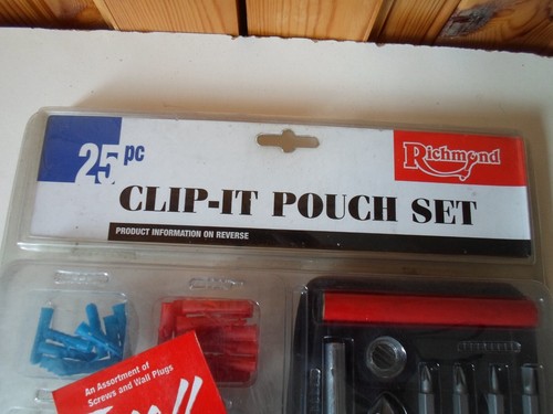 Richmond 25 Stück Pouch Style Bohrer & Schraubendreher Bit Set mit Schrauben & Dübel - Bild 2 von 8