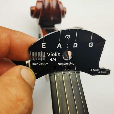 4/4 Violine Brücke Griffbrett Schaber schwarz Multifunktionsschablone Reparaturwerkzeug