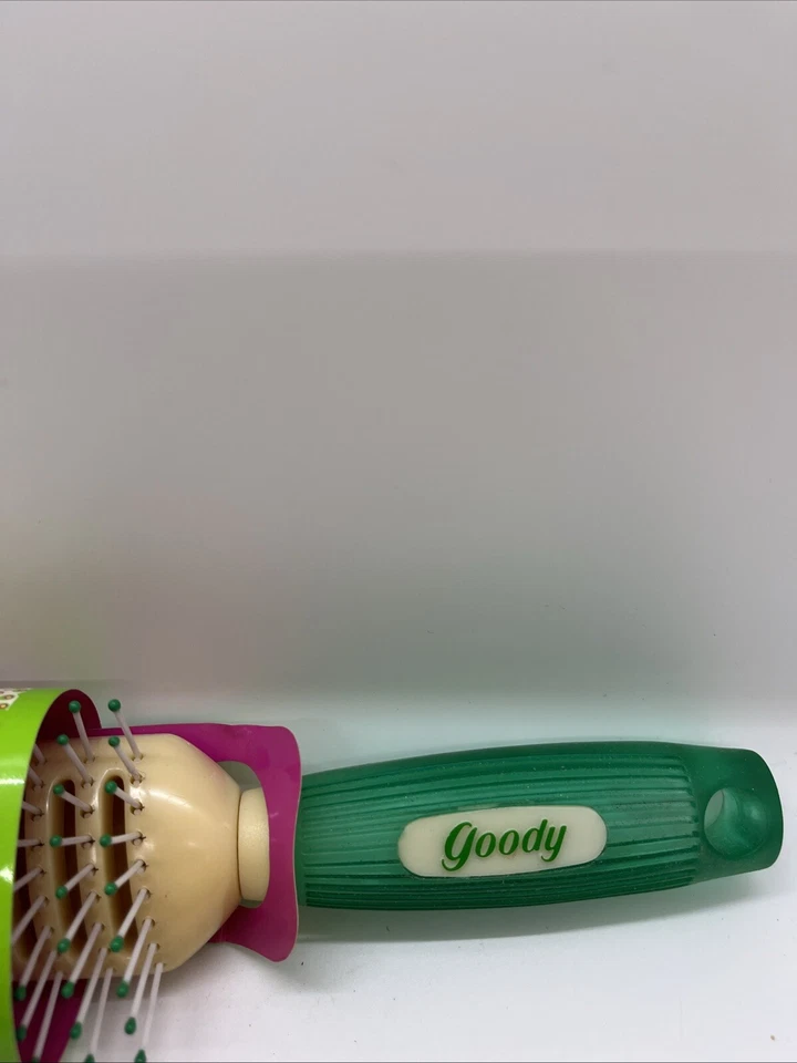 Cepillo de pelo vintage Goody Citrus multicolor Vent 1999 rosa verde Foto 3 de 4
