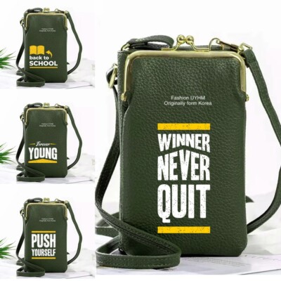 Bedruckte Handytaschen Geldbörse Handtasche Damen Geldbeutel Schultergurt Tasche in UK