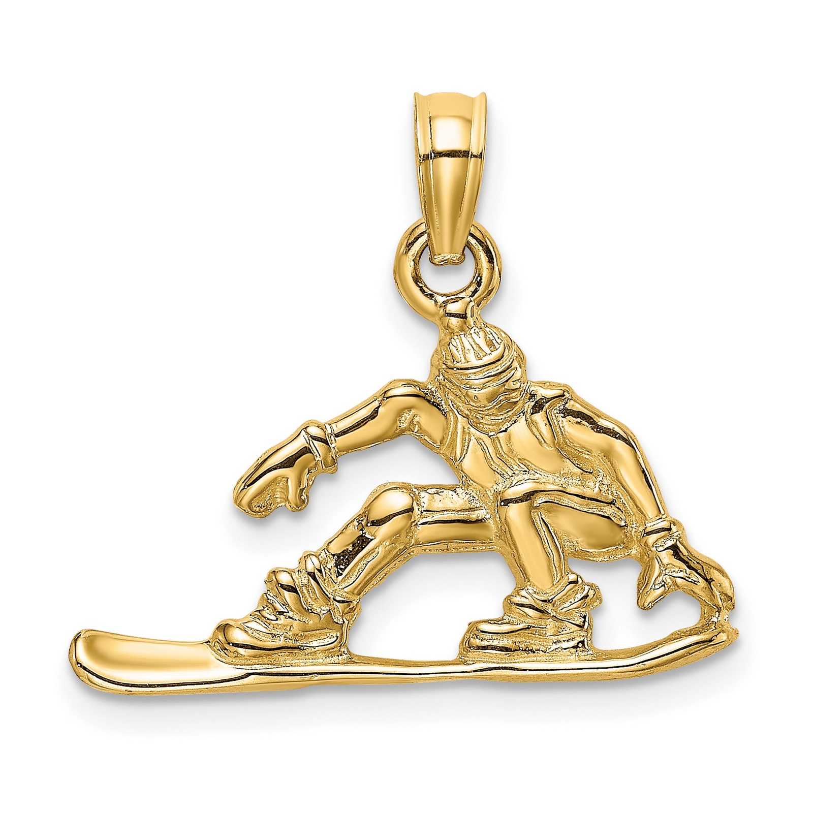 Nomination Classic Gold Sports Snowboarder Charm