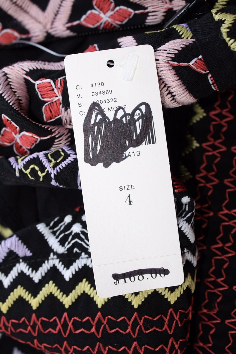 NWT Akemi + Kin Anthropologie Embroidered Sheath Dress 4 | eBay