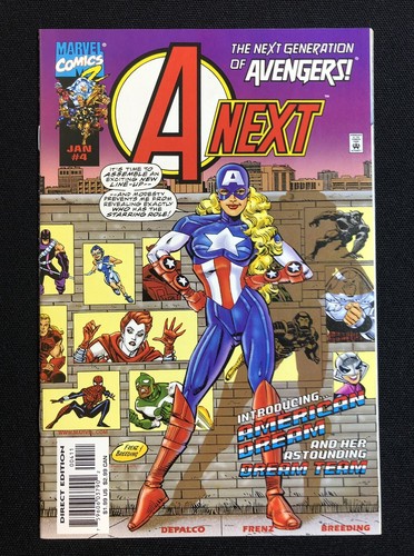 A-Next #4 Generation Avengers 1998 Marvel Comics 1st App American Dream Sharp NM - 第 1/5 張圖片
