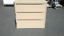 FILE CABINET 3 DRAWER LATERAL 42"w/lock bar Harbor Tan We Deliver Locally NorCA