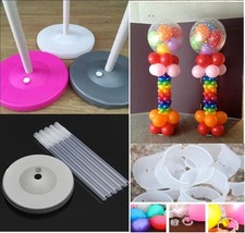 Single Balloon Column Arch Base Upright Pole Display Stand Kit w Latex Balloons