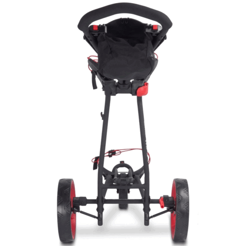 BIG MAX AUTOFOLD FF 3 WHEEL GOLF TROLLEY PUSH CART / BLACK / RED / 2025 MODEL - Picture 7 of 13