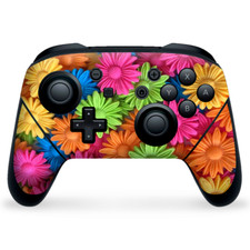 Nintendo Switch Pro Controller Skin Decal Vinyl Wrap - Wax Daisies Flowers