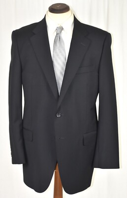 Mint 2695 GUCCI Tom Ford Era 2BTN Solid Black Flat Front Side Vent SUIT  G2U