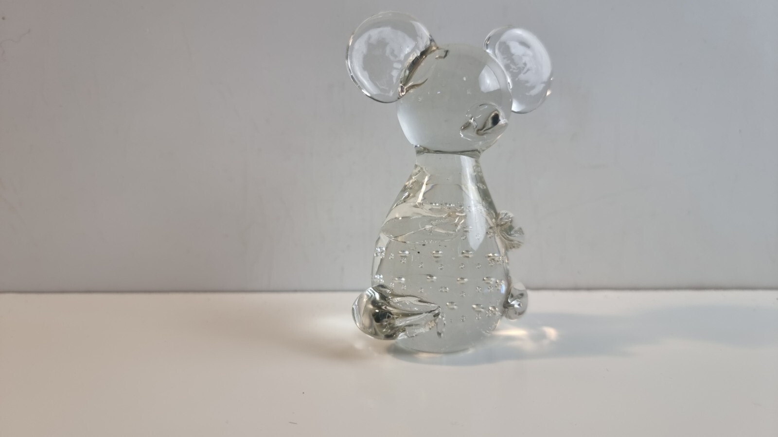 Koala Bear Glass Figurine - Hand Blown Art  Controlled Bubbles Statue 3.5 inch image 8