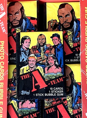 1983 TOPPS THE A-TEAM TV Series🍿PACK 10 Cards 1 Sticker 1 Gum MR. T ROOKIE? OVP - Bild 6 von 22