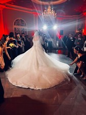 Beautiful Princess Wedding Gown size 18 White and Ivory full length long sleeve